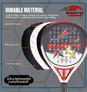 Racchetta da <span class=keywords><strong>Padel</strong></span> in Fibra di Carbonio con Design Personalizzato 3K/18K, Alta Prestazione, Portatile, Leggera, Superficie Ruvida - Product Image 2