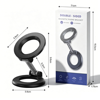 Support de téléphone à double anneau magnétique, fixation rapide sur toute surface en fer, pivotant et inclinable, compatible avec les smartphones