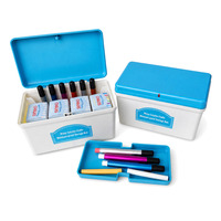 Boîte de rangement écologique pour craies pour enfants, idéale pour la salle de classe, organiseur de craies sans poussière et hydrosolubles avec couvercle
