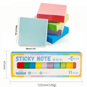 11 blocs de notas adhesivas pequeñas, 100 hojas/unidad, autoadhesivas, para niños, regreso a clases, reutilizables - Product Image 2