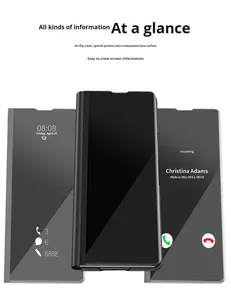 Funda con Espejo para <span class=keywords><strong>Samsung</strong></span> <span class=keywords><strong>Galaxy</strong></span> <span class=keywords><strong>Z</strong></span> Fold 7 6 5 <span class=keywords><strong>4</strong></span> 3, con Soporte Integrado y Protector de Pantalla, Cubierta de Espejo Electrochapada - Product Image 4