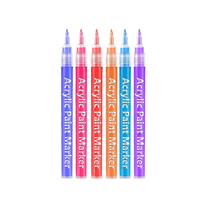 Marqueurs acryliques colorés superposables, lot de 28, conception anti-décoloration, pour la création artistique des étudiants, vente en gros