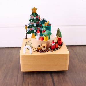 2025 migliori giocattoli di natale Xmas Santa Claus treno ornamento fatto a mano natale carillon buon natale - Product Image 1