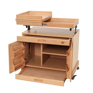 Caballete de pintura de altura ajustable multifuncional de artista profesional con cuatro ruedas para herramientas de materiales de transporte de almacenamiento - Product Image 1