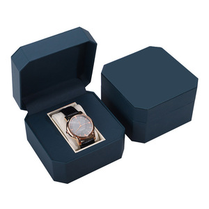 Scatola regalo per gioielli di fascia alta con scatola singola ottagonale nera personalizzata per orologi di marca - Product Image 5