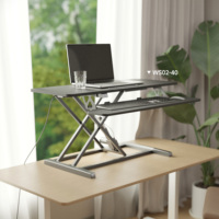 AUKI 1010MM – Convertisseur de bureau électrique moderne en bois, réglable en hauteur – Poste de travail pour bureaux de bureau et de maison
