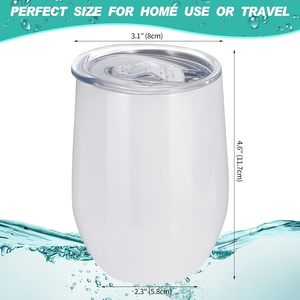 50-Pack Insulated Stainless Steel Wine Tumblers Sublimation Blanks with Spill-Proof Sliding Lid for Drinkware - Product Image 4
