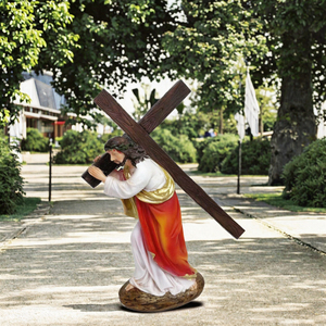 Josephman Bộ sưu tập bức tượng Chúa Giêsu mang qua nhựa trang trí tôn giáo bức tượng nhỏ điêu khắc cho nhà thờ Công giáo - Product Image 3