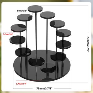 Exhibidor de Joyería y Relojes de Tres Niveles, Redondo, de Acrílico, Venta al Por Mayor de Fábrica, Personalizable - Product Image 6