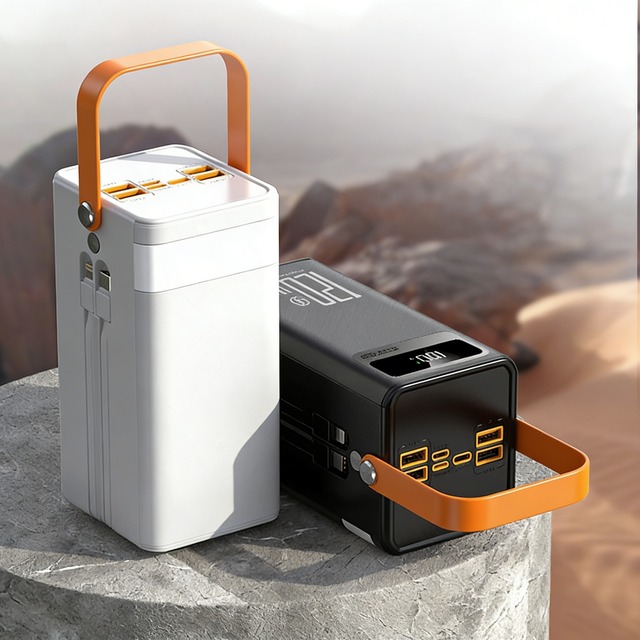 Bestseller 120W Large Capacity 60000mAh Fast Charging Power Bank with Handle, Custom Logo for Camping Live Streaming