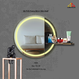 Miroir de cadre en PVD SS 304 de qualité supérieure durable avec matériau résistant à la corrosion et design moderne et élégant garantissant une apparence durable - Product Image 1