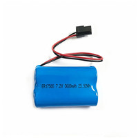 Pack de batteries au lithium primaire ER17505 7,2 V 3600 mAh 2S1P 2xER17505 une batterie Li-SOCI2