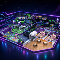 Équipement de terrain de jeux intérieur commercial, espace de jeux pour enfants sur le thème de l'espace, centre de jeux avec fosse à balles, trampoline, toboggan en spirale pour parc, centre commercial, école