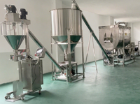 Ligne de mélange et d'emballage automatique multifonctionnelle industrielle pour poudre détergente, produits chimiques alimentaires, avec mélangeur à ruban et convoyeur à vis sans fin