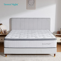 Matelas de qualité hôtelière en mousse à mémoire de forme, matelas orthopédique à ressorts ensachés, matelas enroulable de taille king size, vente en gros en Chine