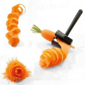 Coupe-légumes et éplucheur manuel créatif en PP, écologique, pour fruits, ustensile de cuisine, modèle 'Roll Flower' 20+ - Product Image 4