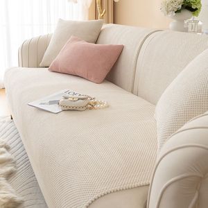 Plush <b>Sofa</b> <b>Cover</b> Plain Dyed Non Slip Modular <b>Sofa</b> Backrest <b>Cover</b> All Season Use - Product Image 1