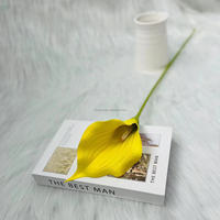 H283 Grande fleur de calla artificielle en EVA, toucher réel, idéale pour le salon et la table à manger, pièce d'art décorative.
