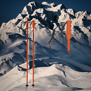 ไม้สกีอลูมิเนียมน้ำหนักเบาสำหรับฤดูหนาว ใช้ได้ทุกภูเขา สำหรับผู้ใหญ่ เด็ก และเยาวชน ด้ามจับยางนุ่มสบาย ขนาด 130 ซม. ใช้งานง่าย - Product Image 3