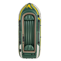 INTEX SEAHAWK 68351 4 orang perahu tiup perahu Drifting rakit pompa dayung makan malam 3 ruang udara 0.75mm PVC TUV disetujui