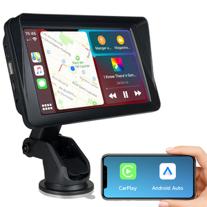 Autoradio portable sans fil 7 pouces avec écran GPS CarPlay Android Auto et caméra de recul - Product Image 1