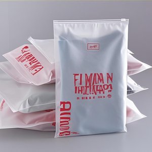 Wholesale Frosted Zipper <strong>Bags</strong> with High-End Tailored Logos <strong>Bulk</strong> Apparel Packaging Needs