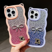 Pour iPhone 17 16 15 14 13 12 11 Diamant Arc TPU Couverture de Téléphone pour Infinix Hot 50I 40I 30I POP10 Luxe Paillettes Filles Téléphone Cas
