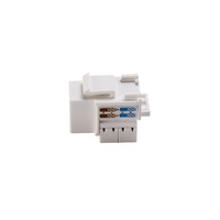 Jack Keystone RJ45 Cat6 UTP Tanpa Pelindung dari Baja Anti Karat & Plastik untuk Pelat Dinding & Panel Patch