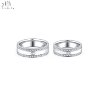 Bagues de mariage romantiques en or 18 carats et diamants de luxe pour couples, ajustement confortable, bijoux de mariée fins et minimalistes
