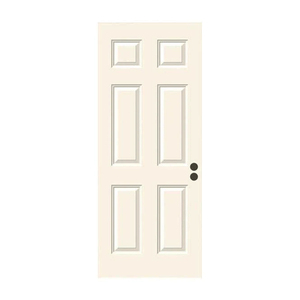 PHIPULO Portes d'intérieur <span class=keywords><strong>rétro</strong></span> américaines à 6 panneaux en acier Portes de surface classiques en noyer blanc/noir - Product Image 1