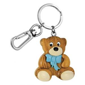 Porte-clés en bois Little Bear, unité unique, sans boîte incluse - Product Image 1