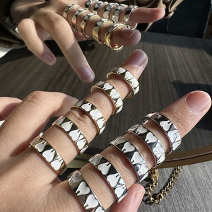 Nuevo estilo <span class=keywords><strong>higienista</strong></span> Dental anillo <span class=keywords><strong>de</strong></span> dientes delicado fino seis anillos <span class=keywords><strong>de</strong></span> dientes <span class=keywords><strong>de</strong></span> oro y plata asistente Dental joyería minimalista - Product Image 2