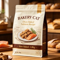 Sac d'emballage pour aliments pour chats, finition mate, anti-lumière, anti-graisse, avec encoche de déchirement facile, pour l'emballage de la marque d'aliments pour chatons (vente en gros)