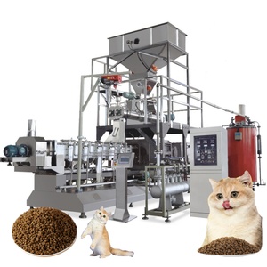 Ligne de traitement d'aliments extrudés pour animaux de compagnie de grande capacité et entièrement automatique Machine d'extrudeuse d'aliments pour animaux de compagnie - Product Image 1