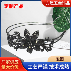 El fabricante suministra diademas y coleteros con pedrería de estilo europeo y americano, y nuevos diseños florales de estilo coreano. - Product Image 2
