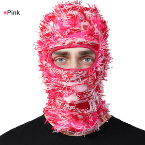 Cagoule tricotée personnalisée à un trou, style bonnet camouflage vieilli, <span class=keywords><strong>masque</strong></span> de ski intégral - Product Image 2