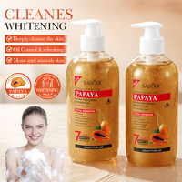 Gel Douche Éclaircissant à l'Extrait de Papaye 500ml Nettoyage en Profondeur Hydratant Exfoliant Mousse Riche Soin Corporel
