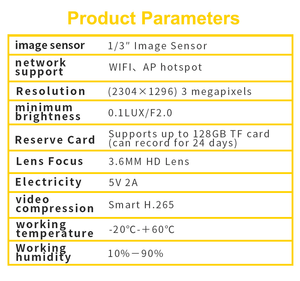 新型自动跟踪 WiFi 半球型 3MP 摄像头 AI 人体检测 IP66 双向音频高清 1080P 无线智能视频婴儿夜视仪 - Product Image 4