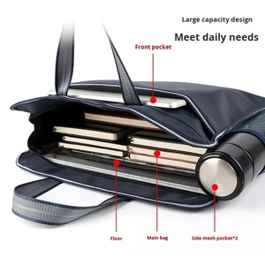 Bolso de Mano para Hombre de Gran Capacidad con Logotipo Personalizado, Cierre Impermeable, Maletín Portátil, Bolso Privado para Abogado - Product Image 5