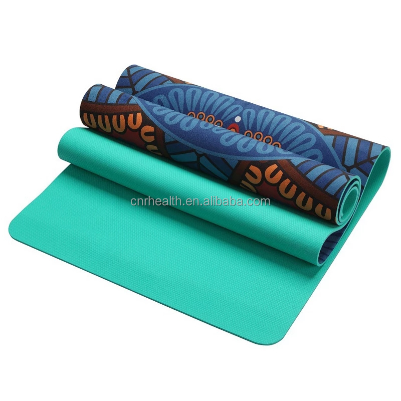 Custom Printing 5mm Natural Durable Eco Friendly Suede Yoga Mat TPE Exercise Mat Fitness Equipment Supplier