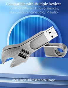 ประแจโลหะ3.0 8GB 16GB แผ่นดิสก์แฟลชไดรฟ์ USB ดีไซน์สุดฮ็อตสำหรับเป็นของขวัญทรงสี่เหลี่ยมผืนผ้ามีสไตล์ - Product Image 5