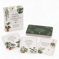 Impression personnalisée de cartes d'affirmation pour propriétaires de plantes, ensemble de 30 cartes botaniques avec boîte, OEM, vente en gros, impression en vrac, usine