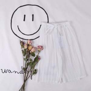 กางเกงชีฟองสีพื้นเอวสูงทรงขากว้างสำหรับเด็กจากโรงงานจีน - Product Image 2