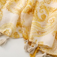 Viscose tête écharpe marque de luxe noix de cajou imprimé crème solaire châles étole Bufanda longue coton doux musulman Hijab écharpe pour les femmes