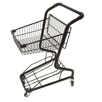 KAIJIA KJ-BS 50 Chariot de courses pliable à double panier à 2 niveaux en métal