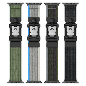 สายนาฬิกา <span class=keywords><strong>Nato</strong></span> ขนาด 18 มม. ลายทางสีเทาเข้ม พร้อมหัวเข็มขัดทอง 22 มม. แบบขายส่งตามสั่ง - Product Image 1