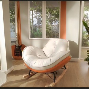 Kursi santai rumah Sofa malas dapat dibaringkan dan tidur kursi goyang jaring sesuai warna balkon sisi Sofa kursi tunggal