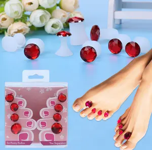 8 Stück Silikon Zehen abscheider Abstands halter für zu Hause und Salon Verwenden Sie Finger abscheider Nagel werkzeuge Fußpflege Maniküre Pediküre