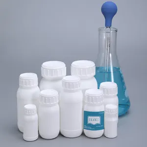 Белая бутылка COEX из полиэтилена высокой плотности 200 мл для упаковки химических жидкостей и реагентов