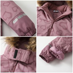 Combinaison de ski pour bébé - Combinaison imperméable active <span class=keywords><strong>avec</strong></span> doublure polaire pour les sports de <span class=keywords><strong>montagne</strong></span> et les jeux d'hiver, manches longues et capuche, tenues de ski pour enfants - Product Image 4